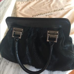 Charles Jourdan Paris Black Fur Purse